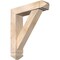 Ekena Millwork Traditional Arts and Crafts Smooth Bracket w/ Offset Brace, Douglas Fir, 5 1/2"W x 22"D x 26"H BKT0604X22X26TRA03SDF - alternate 1